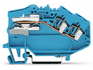 2-conductor N-disconnect terminal block; 4 mm²; CAGE CLAMP®; 4,00 mm²; blue