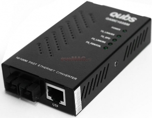 Qubs - Media Convertor 10/100 RJ45 to 100M SC SM, 20km