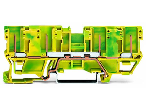 4-pin ground carrier terminal block; for DIN-rail 35 x 15 and 35 x 7.5; green-yellow