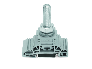 Stud terminal block; lateral marker slots; for DIN-rail 35 x 15 and 35 x 7.5; 1 stud, M12; 120,00 mm²; gray