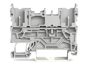 2-pin carrier terminal block; for DIN-rail 35 x 15 and 35 x 7.5; gray