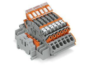 Compact terminal block; for 3-phase current transformer circuit; 6,00 mm²; multicoloured