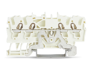 4-conductor shield terminal block; 2.5 mm²; side and center marking; for DIN-rail 35 x 15 and 35 x 7.5; Push-in CAGE CLAMP®; 2,50 mm²; white