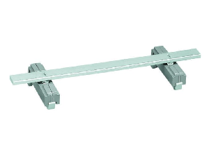 Carrier with 2 grounding feet; parallel to carrier rail; 125 mm long; Cu 10 mm x 3 mm