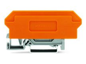 Terminal block for pluggable modules; 8-pole; with 4-conductor terminal blocks; with orange separator; for DIN-rail 35 x 15 and 35 x 7.5; 2.5 mm²; CAGE CLAMP®; 2,50 mm²; gray