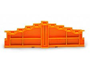 4-level end plate; plain; 7.62 mm thick; orange