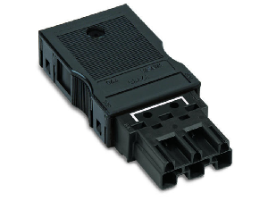 Shorting plug; with assembled strain relief housing; 3-pole; Cod. A; Bridge L-N; 4,00 mm²; black