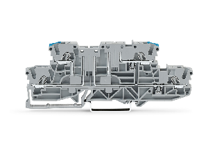 Double-deck carrier terminal block; L/N; for DIN-rail 35 x 15 and 35 x 7.5; 2.5 mm²; Push-in CAGE CLAMP®; 2,50 mm²; gray