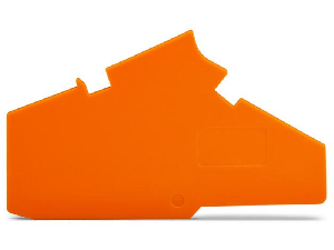 End and separator plate; 1.5 mm thick; orange