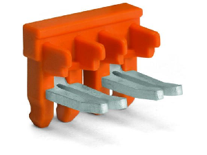 Ajacent jumper for switching lever; insulated; 3-way; Nominal current 30 A; orange