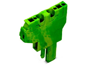 Start module for 2-conductor female connector; 4 mm²; 1-pole; 4,00 mm²; green-yellow