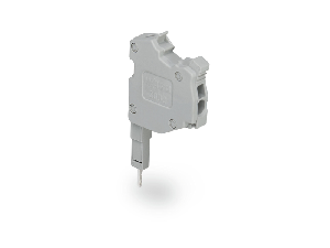 TOPJOB®S L-type test plug module; modular; for jumper contact slot; 1-pole; 1,00 mm²; gray