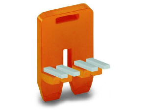 Adjacent jumper for switching lever; insulated; 4-way; Nominal current 30 A; for 2-conductor transverse switching terminal block; orange