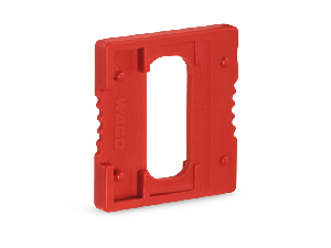 Blind plug for carrier terminal blocks; red