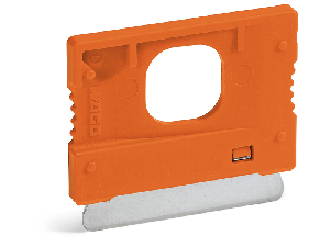 Disconnect plug for carrier terminal blocks; for using a receptacle terminal block as a disconnect terminal block; orange