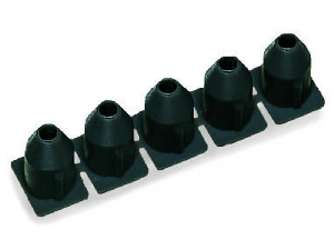 Insulation stop; 0.75 - 1.5 mm²; 5 pieces/strip; dark gray