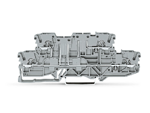 Double-deck, double-disconnect terminal block; L/L; for DIN-rail 35 x 15 and 35 x 7.5; 2.5 mm²; Push-in CAGE CLAMP®; 2,50 mm²; gray