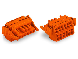 2-conductor female connector; Locking lever; 2.5 mm²; Pin spacing 5.08 mm; 5-pole; 2,50 mm²; orange