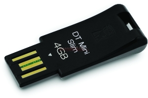 Kingston - Stick USB DataTraveler Mini Slim, 4GB (Negru)