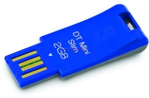 Kingston - Stick USB DataTraveler Mini Slim, 2GB (Albastru)