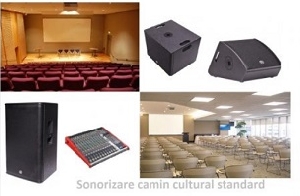 Sistem audio pentru camin cultural   