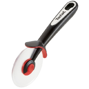 Cutit Pizza TEFAL Ingenio K2071114, diametru lama 4.4 cm, tritan, negru