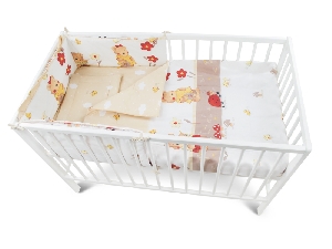 Lenjerie MyKids Teddy Gradina Maro 4 Piese 120x60