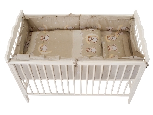 Lenjerie MyKids Bear On Moon Beige M2 4+1 piese 120x60