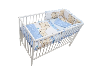 Lenjerie MyKids Teddy Friends Albastru 4 Piese M1 120x60