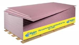 PLACA GIPSCARTON IGNIFUGA RF 12.5X1200X2600 RIGIPS