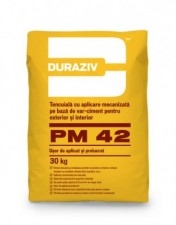 TENCUIALA MECANIZATA PE BAZA DE CIMENT DURAZIV PM 42, 30KG