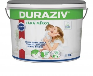 VOPSEA LAVABILA FARA MIROS DURAZIV ECOLABEL CU KAUCIUC INTERIOR ALBA 10L