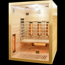 ?SAUNA CU INFRAROSU SANOTECHNIK OPEN PENTRU 3 PERSOANE J20150 CROMOTERAPIE