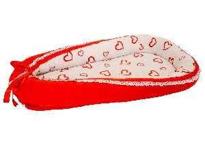 Baby Nest din Cocos Hearts-Red White, MyKids