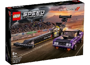 LEGO Mopar Dodge SRT Top Fuel Dragster si Dodge Challenger T/A 1970