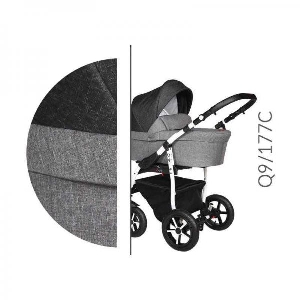 Carucior 3 in 1 cu Cadru Alb Baby Merc Q9 - 177C