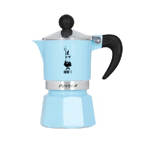 Espressor pentru aragaz Bialetti, capacitate 1 cupe, Seria Rainbow, albastru