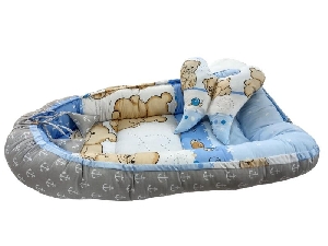 MyKids Baby Nest, 2 Piese Teddy Friends Blue