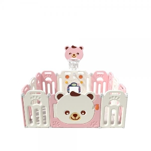 MyKids Tarc pliabil Teddy cu cos de baschet L-XQCWL03 Pink