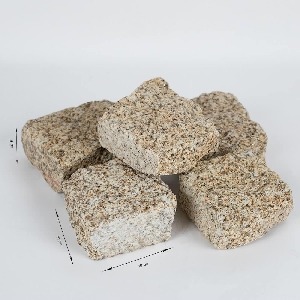 Piatra Cubica Granit Desert Gold Natur 10 x 10 x 5 cm