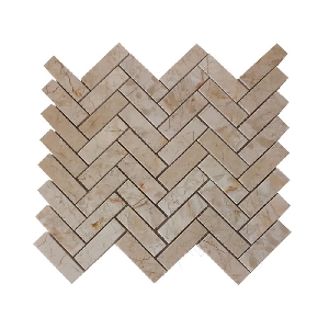 Mozaic Marmura Crema Royal Chevron Polisat 2.3 x 7.5 cm