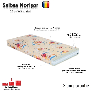 Saltea Norisor pentru paturi transformabile 170x70x12cm - MDC1707012