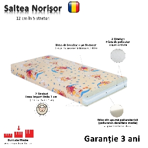 Saltea Norisor pentru paturi atipice 150/60/12cm - MDC1506012