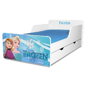 Pat pentru Fete 2-12 ani Start Frozen varianta cu sertar fara saltea inclusa- PC-P-FRZ-SRT-80