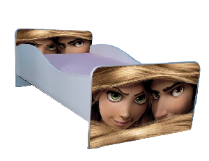 Pat Rapunzel cu protectie 160x80 saltea inclusa, fara sertar PTV2176