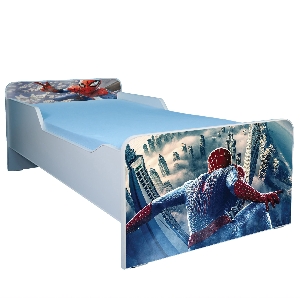 Pat Spider Man Baieti 2-8 ani cu saltea 140x70 cm si sertar inclus PTV2005