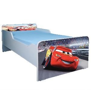 Patut baieti Fulger Cars 160x80 cu sertar si saltea inclusa PTV1980