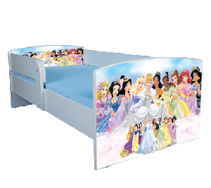 Patut Printesele Disney cu saltea inclusa 140x70, fara sertar PTV1837