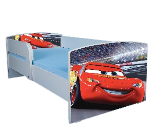 Pat copii Cars cu Saltea 140x70 cm Inclusa, Fara sertar PTV1674