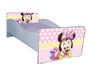 Pat fetite Minnie 2 cu sertar si saltea 130x60cm incluse ptv3474